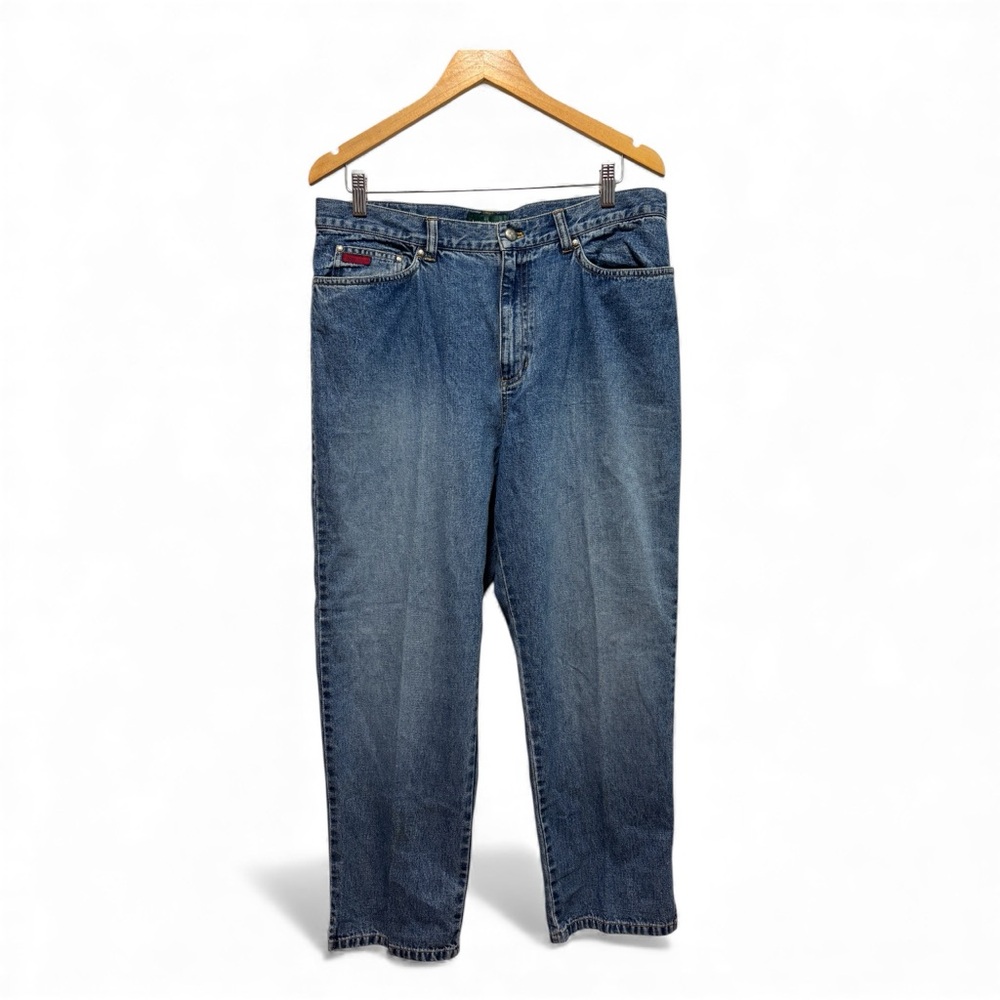 Lauren Jeans Co Women's Relaxed‎ Leg Blue Jeans Size 14